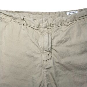Gustin Shorts 38 (38x7) Flat Front Cotton Twill Beige Khaki Normcore